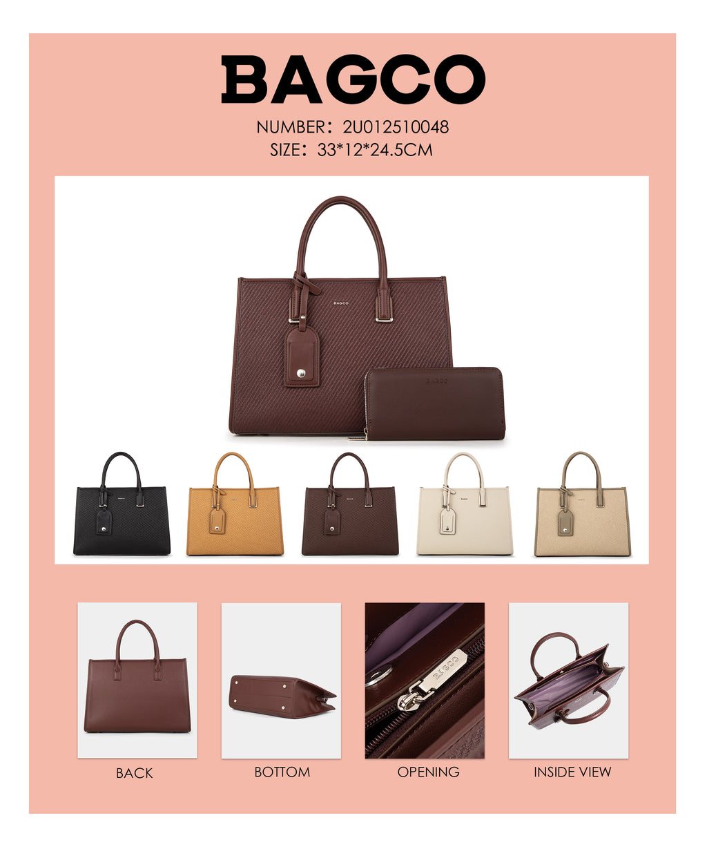 Sac à main BAGCO élégant avec pochette assortie