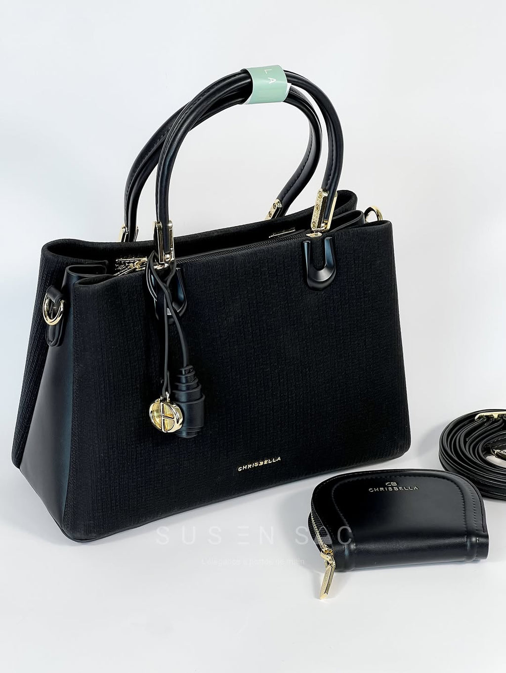 Sac CHRISBELLA – Élégance Structurée & Pochette Assortie