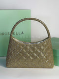 Chrisbella Mini Baguette Cristaux — Sac de soirée scintillant