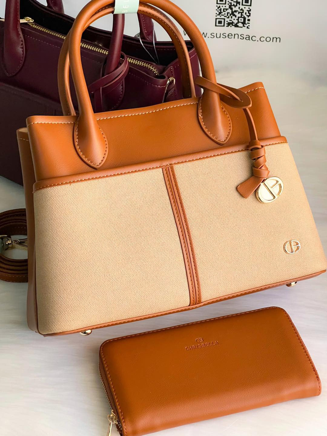 Sac à main Chrisbella avec porte-monnaie assorti – Élégance et praticité au quotidien