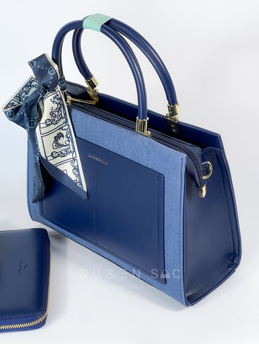Sac CHRISBELLA – Élégance Structurée & Pochette Assortie