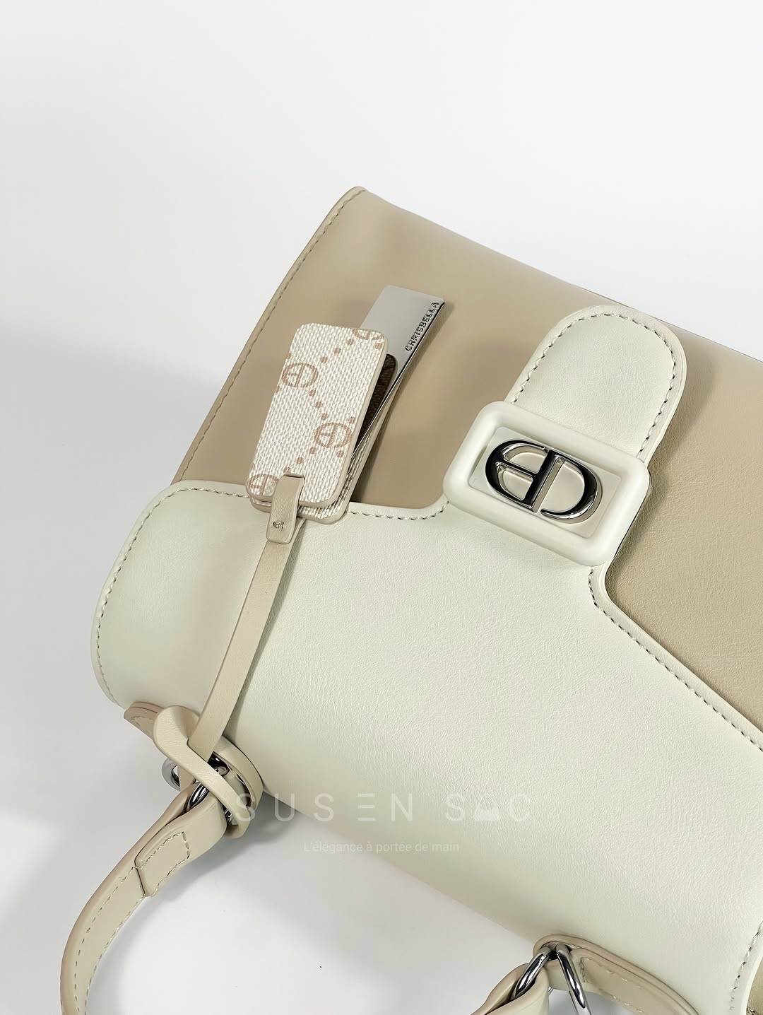Sac à Main Chrisbella Élégance Structurée – Fermoir Signature & Bandoulière Amovible