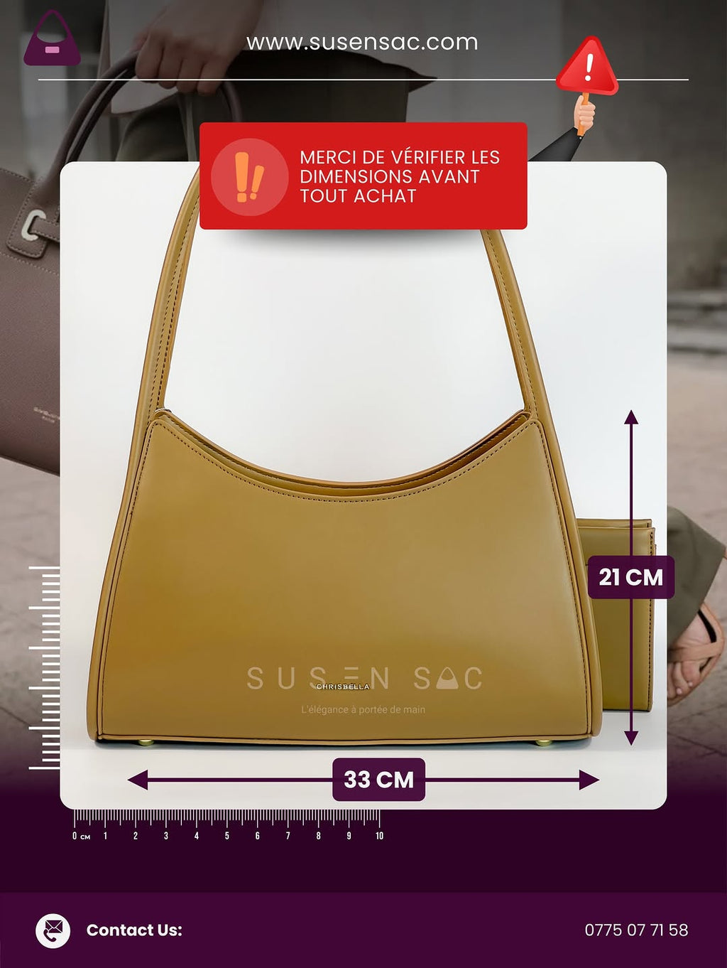 Sac à main femme Chrisbella – Design élégant, et finitions premium