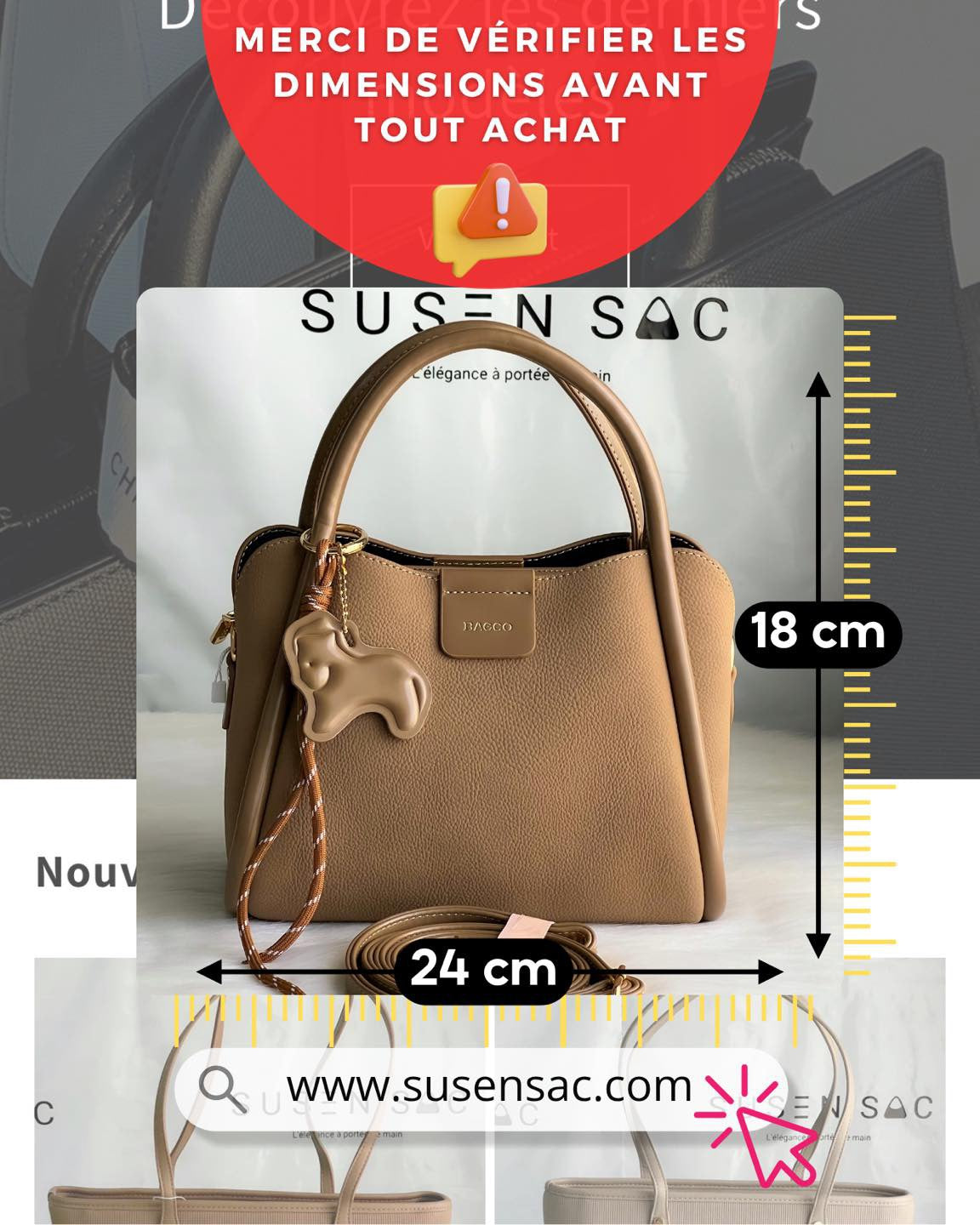 Sac à main BAGCO – Élégance douce et pratique