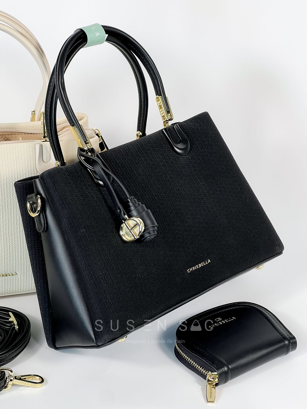Sac CHRISBELLA – Élégance Structurée & Pochette Assortie