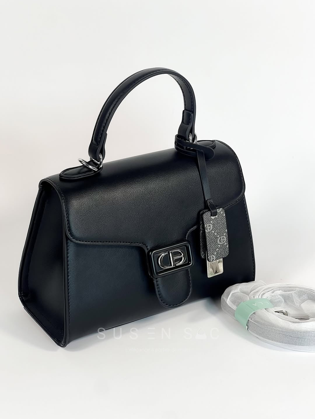 Sac à Main Chrisbella Élégance Structurée – Fermoir Signature & Bandoulière Amovible