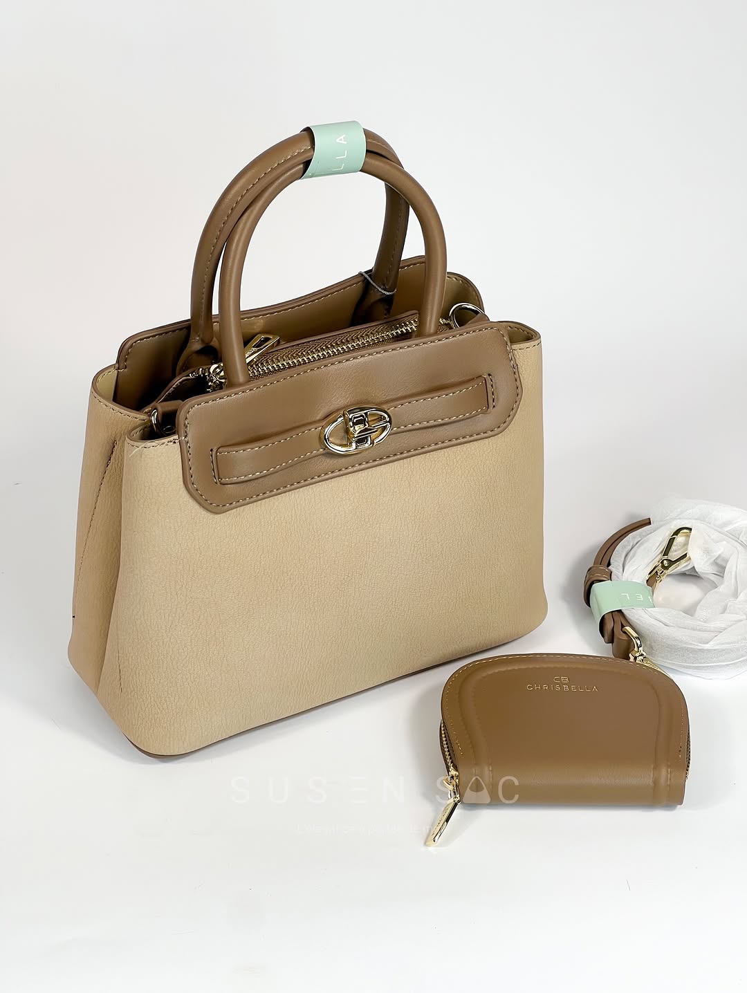 Sac CHRISBELLA – Élégance Structurée & Pochette Assortie