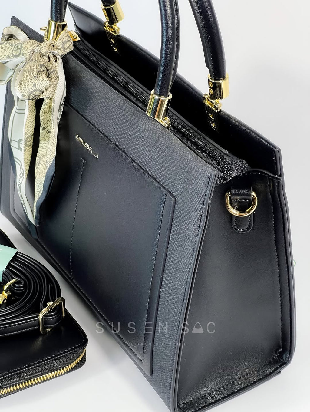 Sac CHRISBELLA – Élégance Structurée & Pochette Assortie