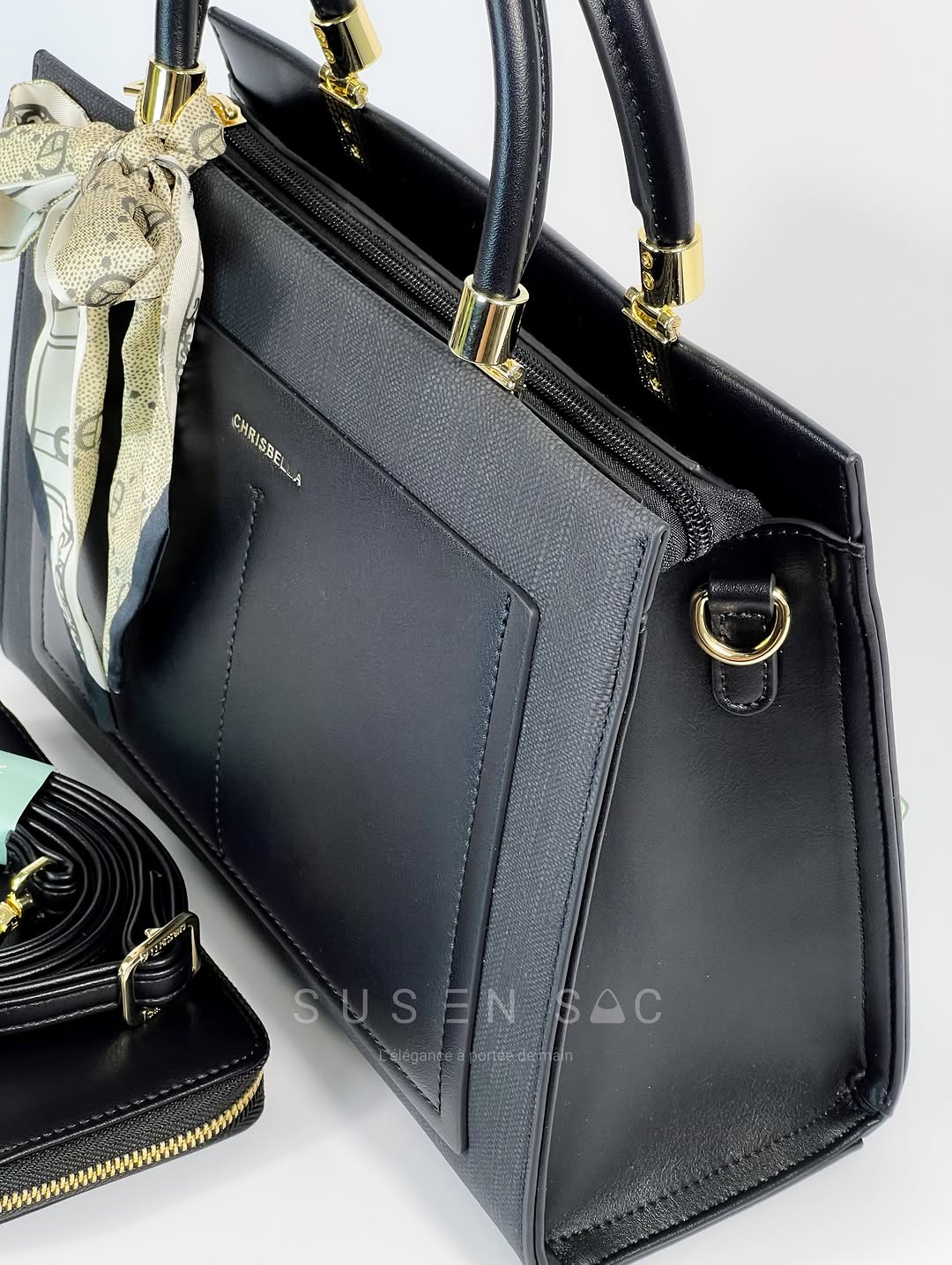 Sac CHRISBELLA – Élégance Structurée & Pochette Assortie