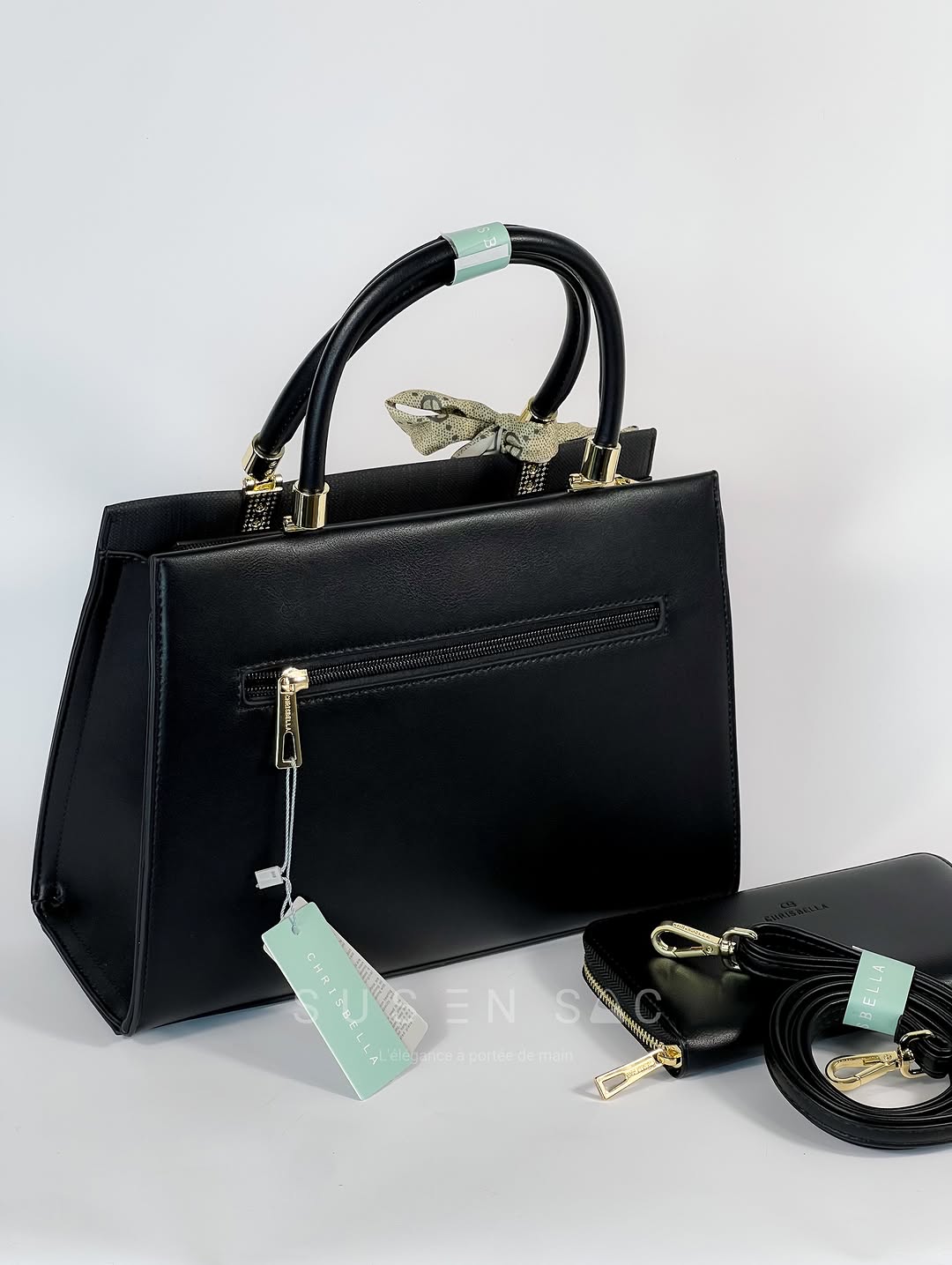 Sac CHRISBELLA – Élégance Structurée & Pochette Assortie