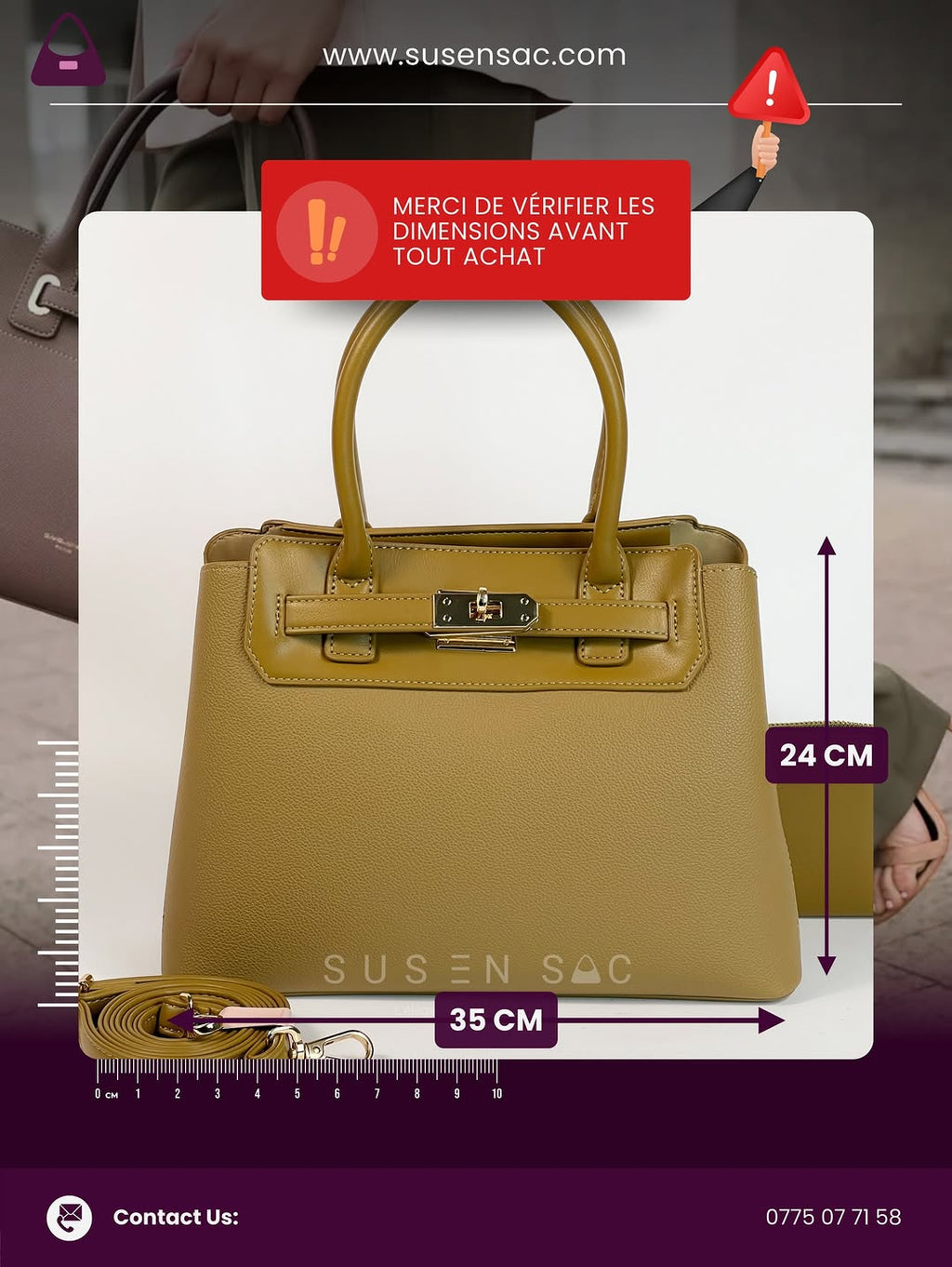 Sac à Main BAGCO – Élégance Structurée & Ensemble Pratique