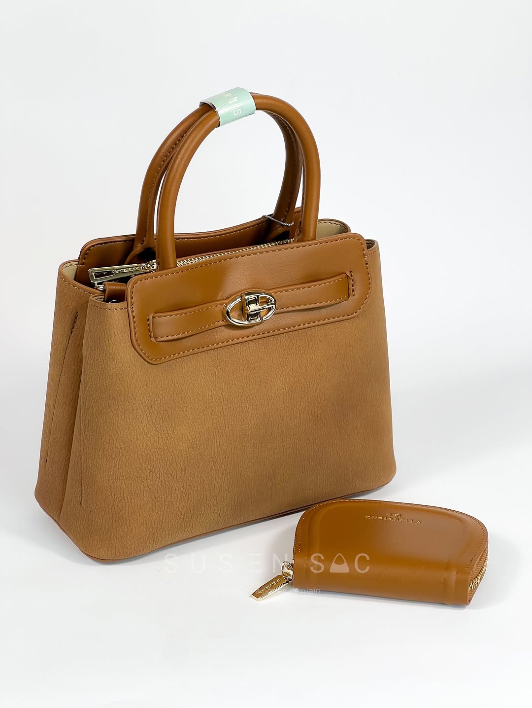 Sac CHRISBELLA – Élégance Structurée & Pochette Assortie