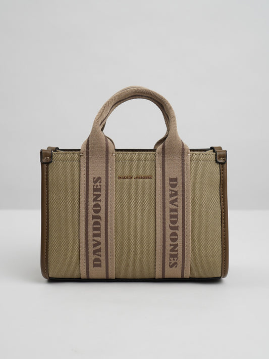 Mini sac David Jones CM7459-1, toile canvas avec bandoulière