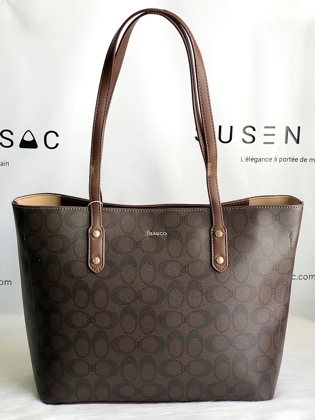 Sac à Main BAGCO 3 Pièces – Grand Sac Cabas + Bandoulière + Pochette Élégante