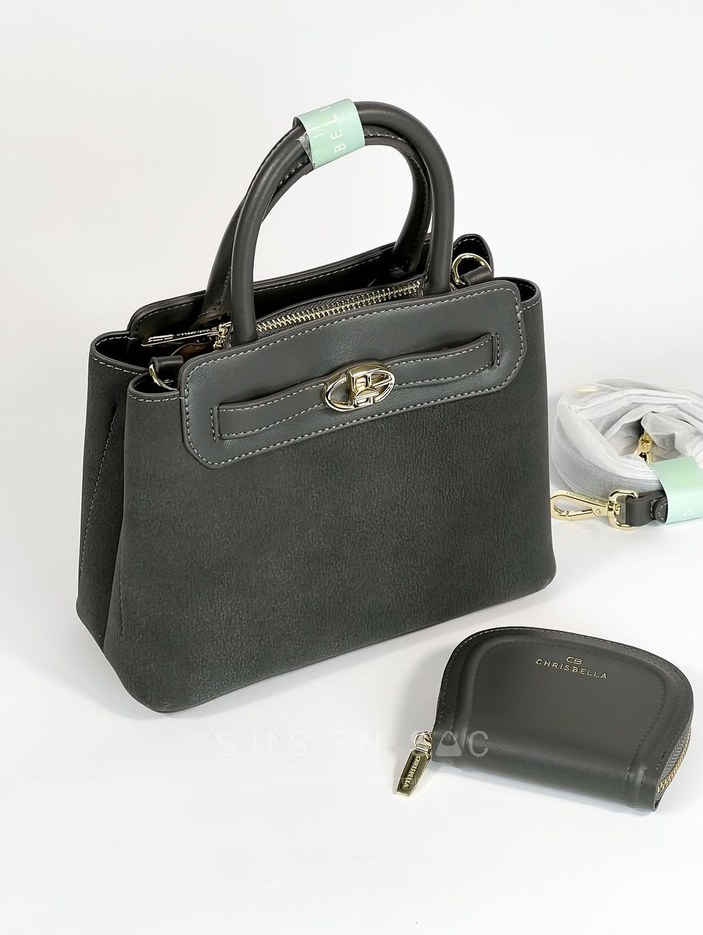 Sac CHRISBELLA – Élégance Structurée & Pochette Assortie