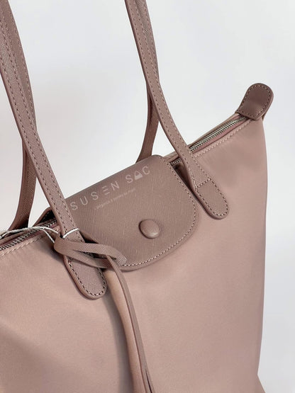 Sac épaule Bagco — style Longchamp, léger et déperlant