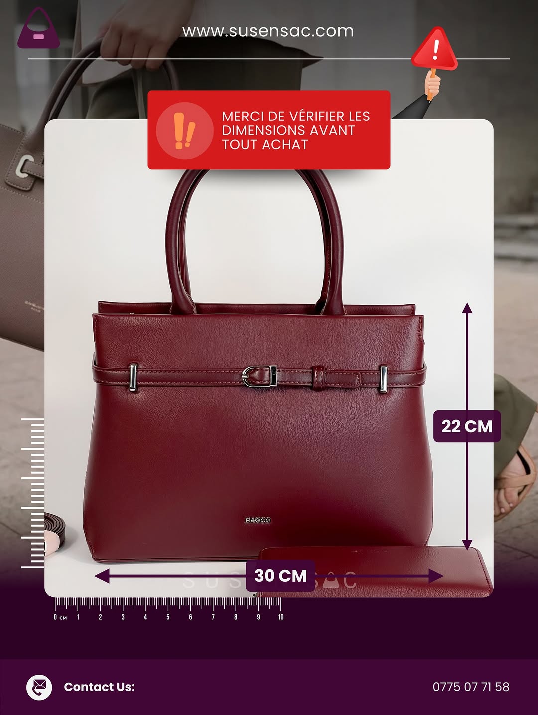 Sac à Main BAGCO Élégance Premium – Design Structuré avec Portefeuille Assorti