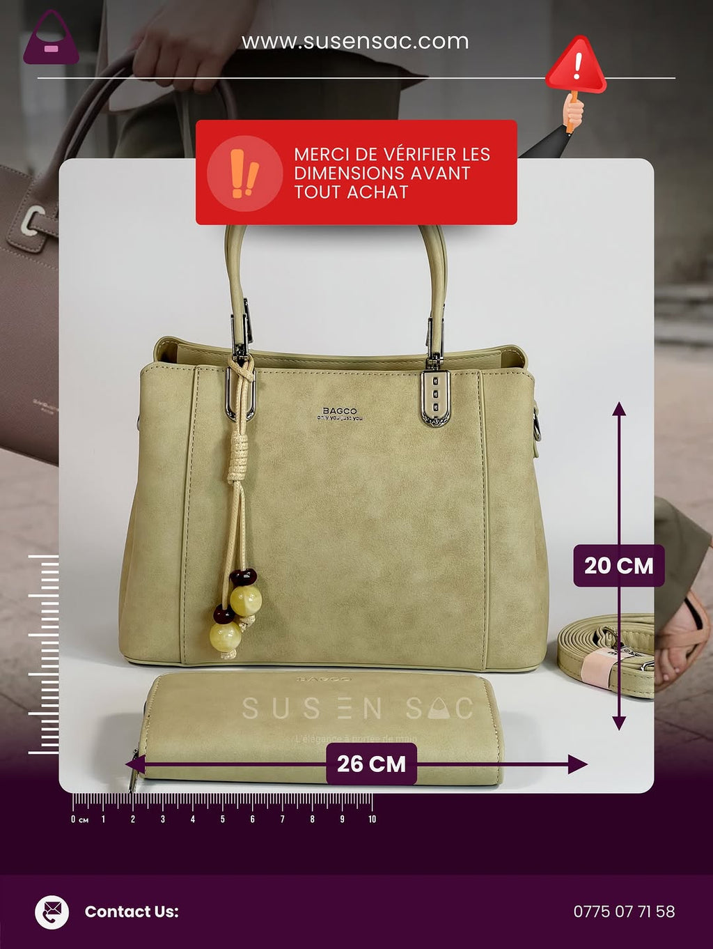 Sac à Main BAGCO – Élégance Structurée & Détails Raffinés