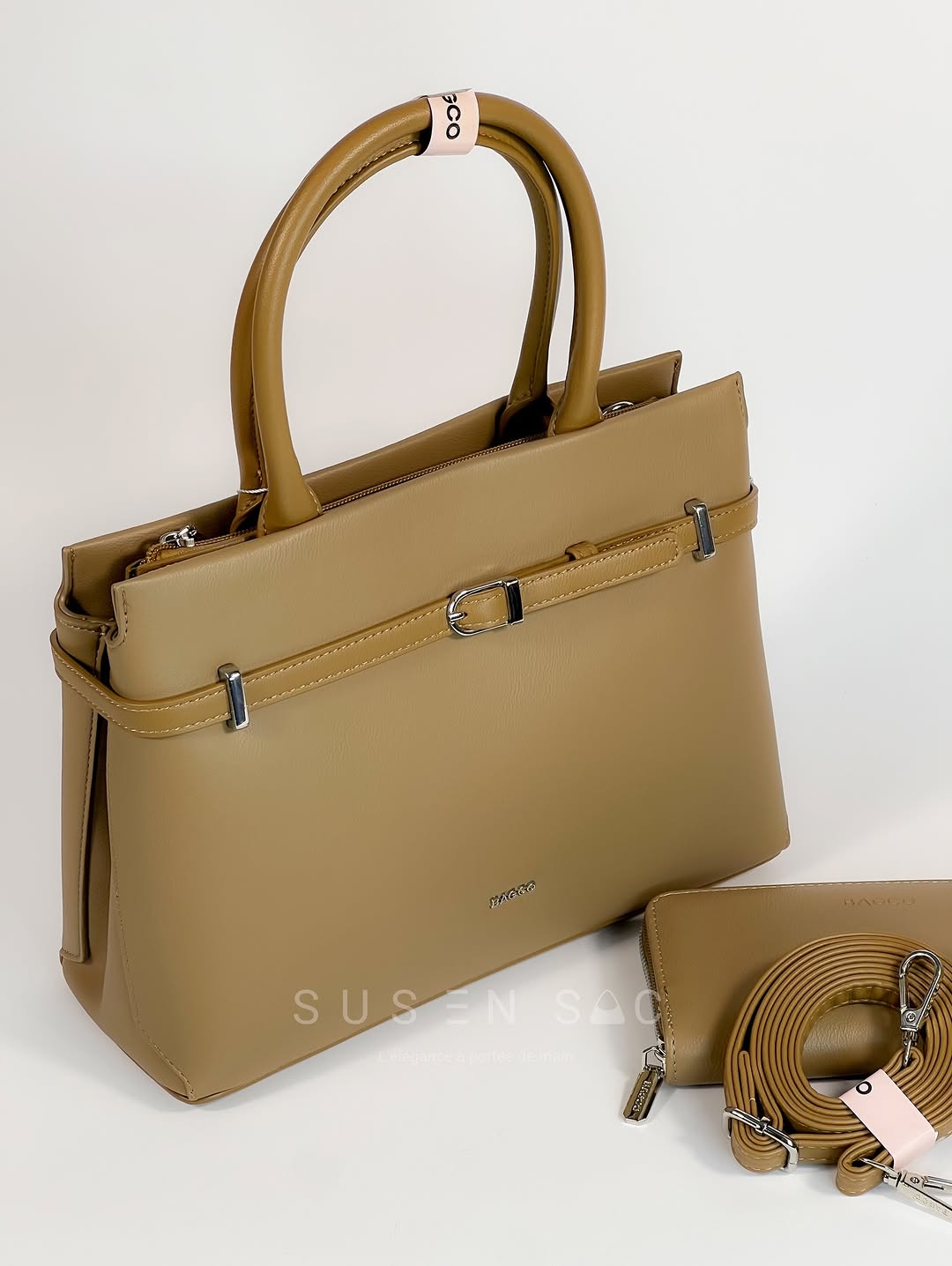 Sac à Main BAGCO Élégance Premium – Design Structuré avec Portefeuille Assorti