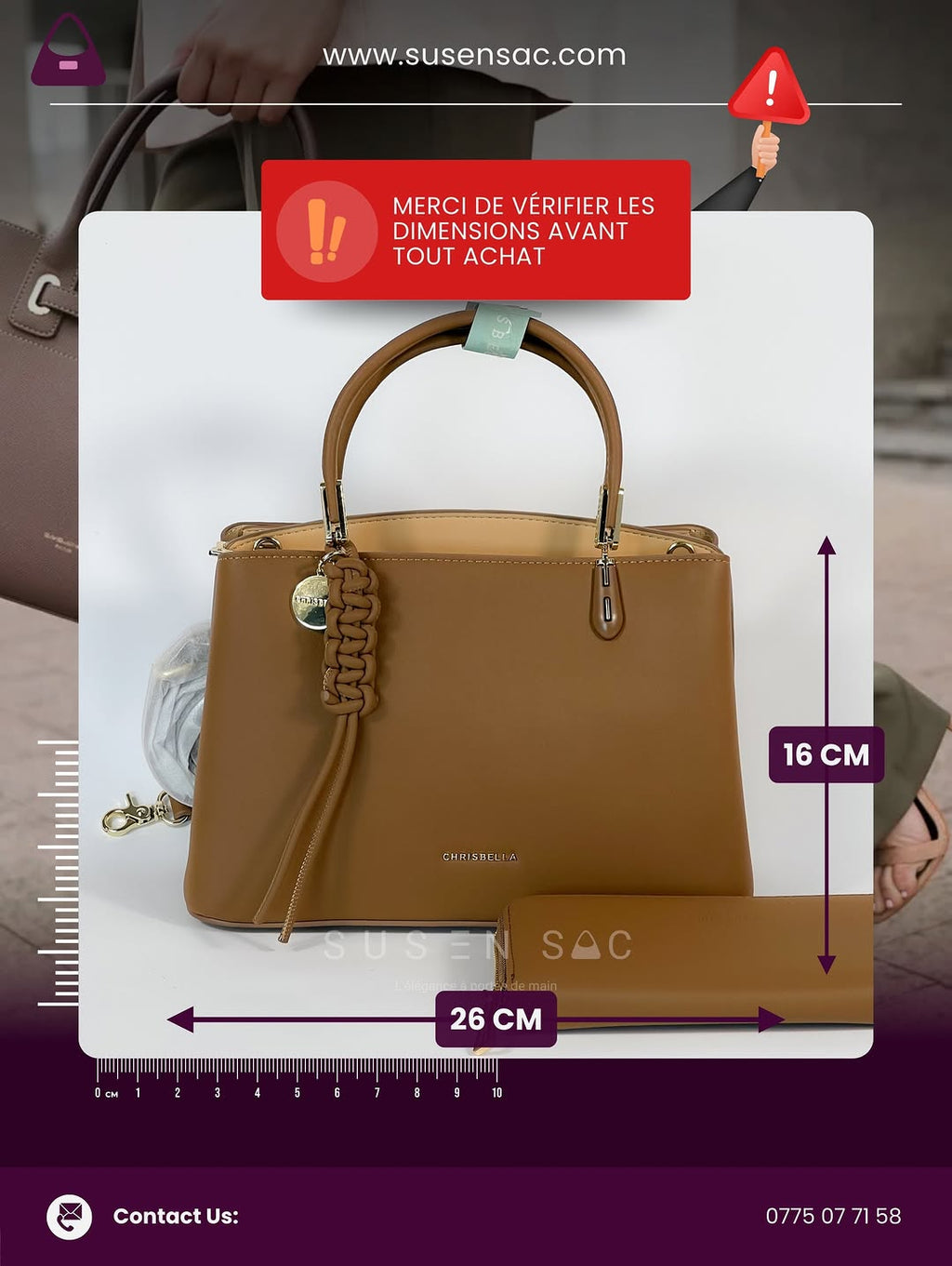 Sac à Main CHRISBELLA – Élégance & Détails Raffinés