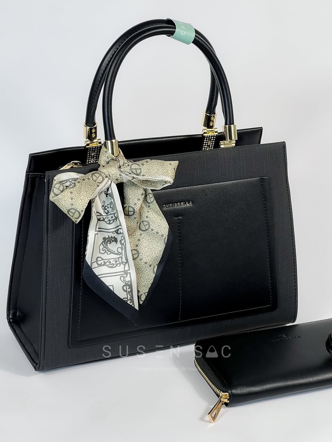 Sac CHRISBELLA – Élégance Structurée & Pochette Assortie
