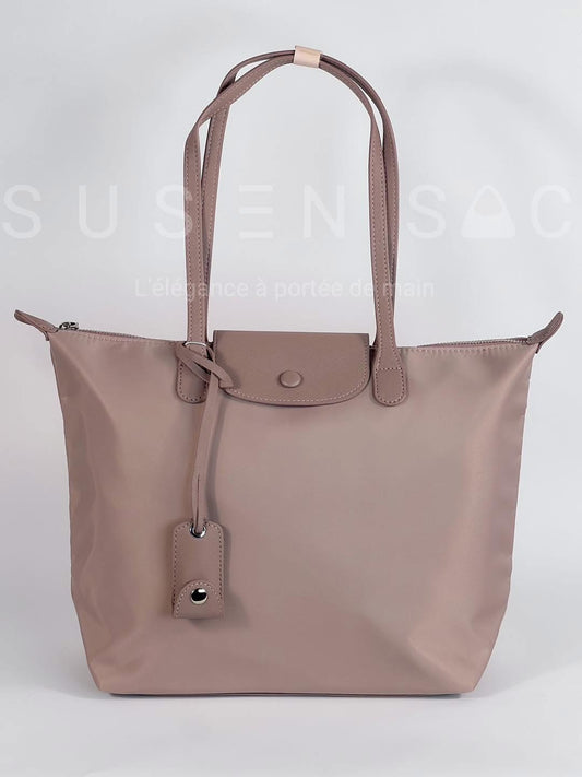 Sac épaule Bagco — style Longchamp, léger et déperlant