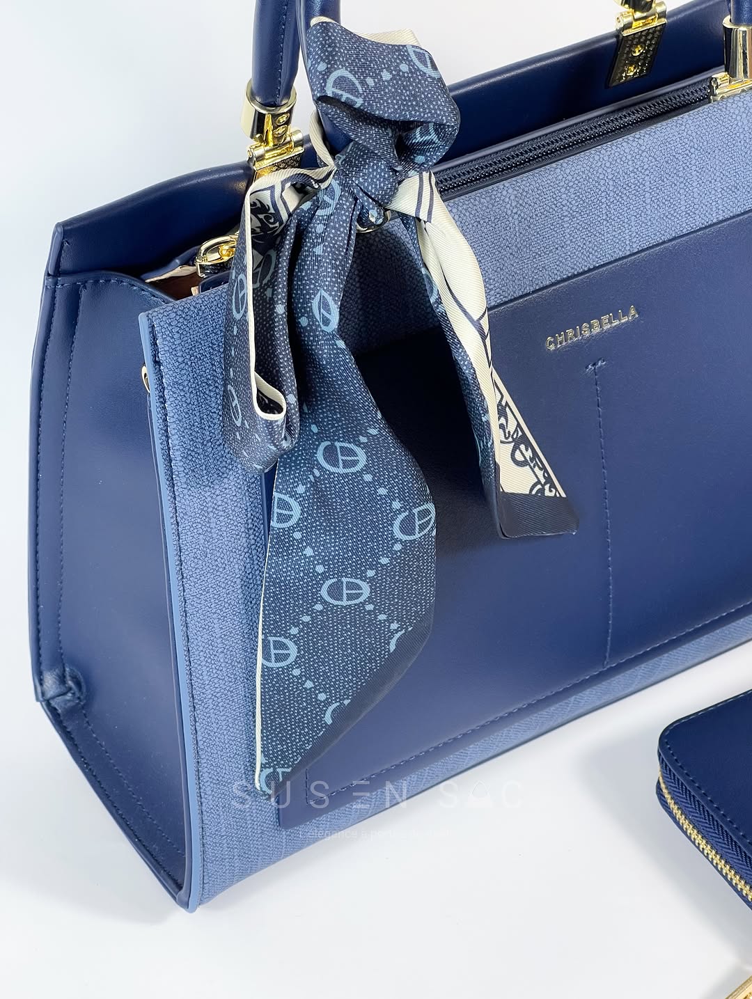 Sac CHRISBELLA – Élégance Structurée & Pochette Assortie
