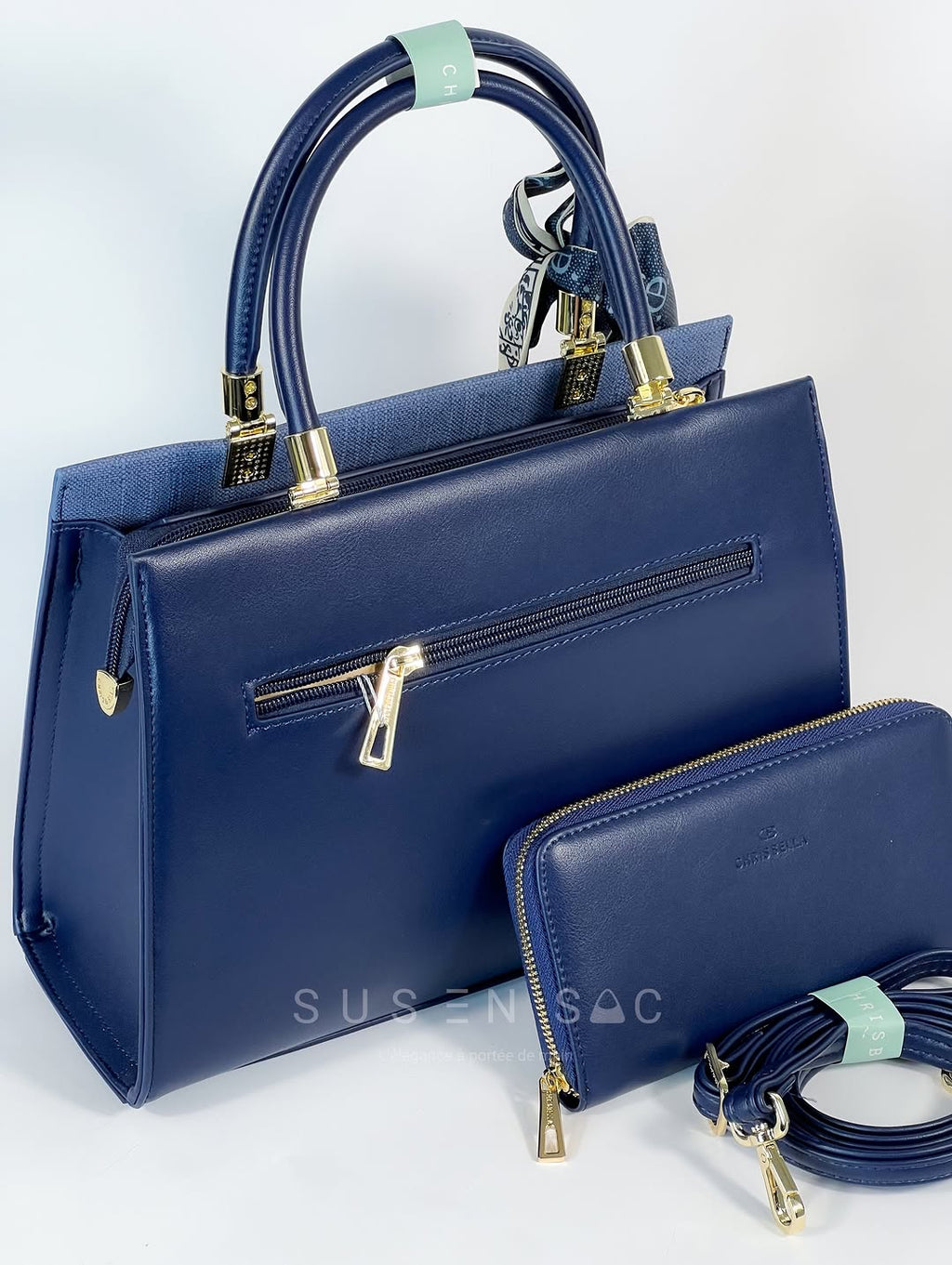 Sac CHRISBELLA – Élégance Structurée & Pochette Assortie