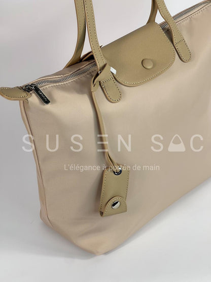 Sac épaule Bagco — style Longchamp, léger et déperlant