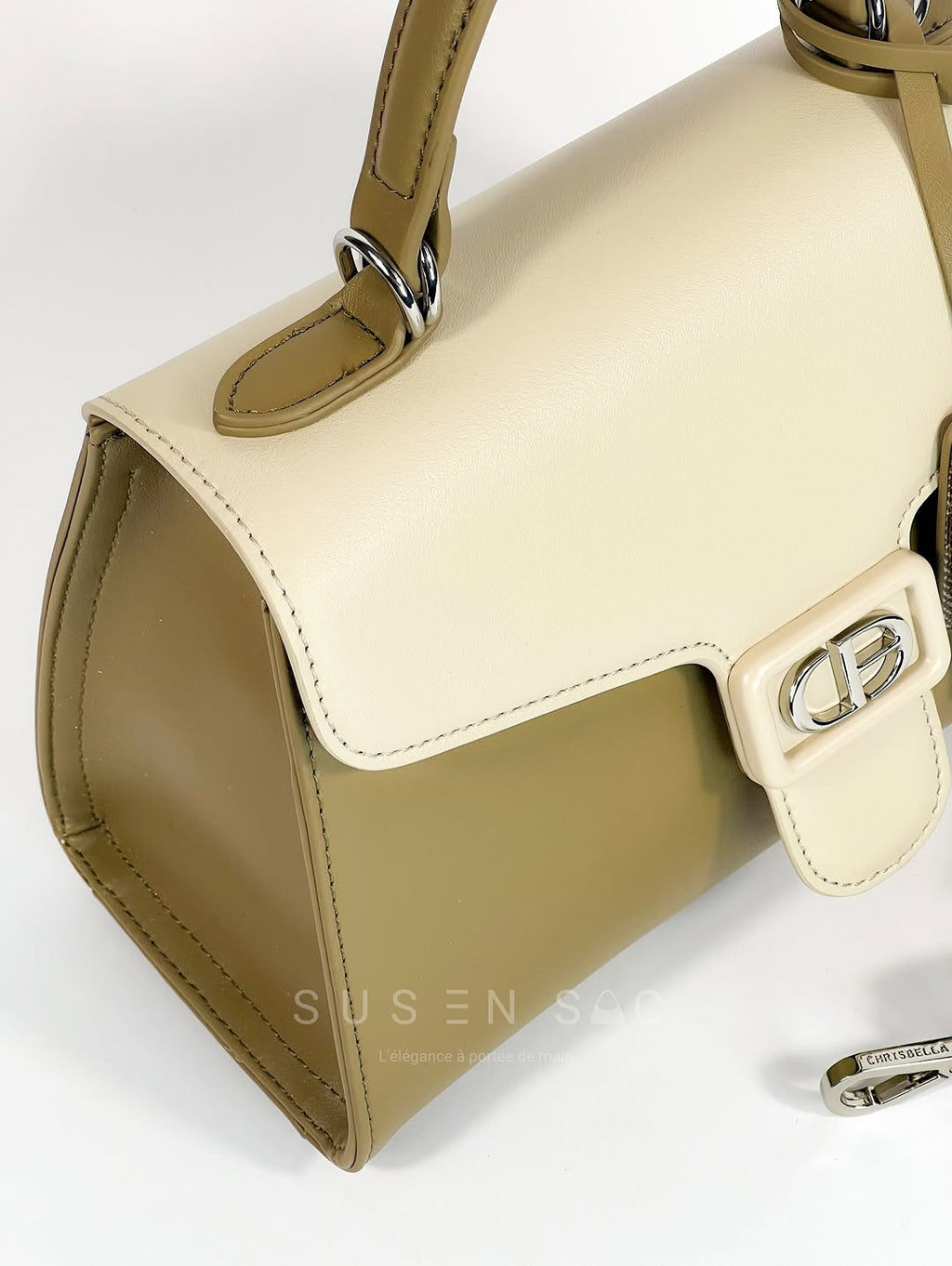 Sac à Main Chrisbella Élégance Structurée – Fermoir Signature & Bandoulière Amovible