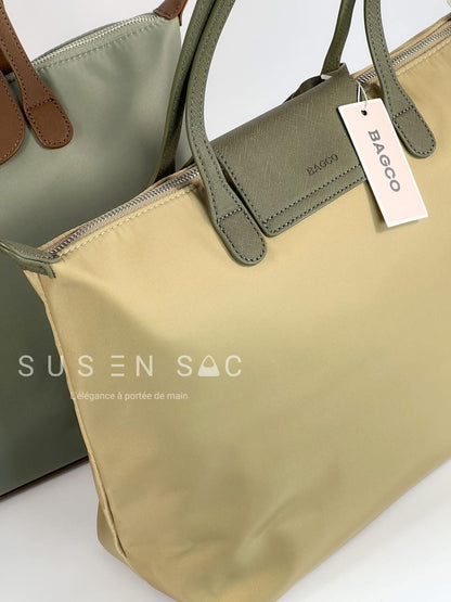 Sac épaule Bagco — style Longchamp, léger et déperlant