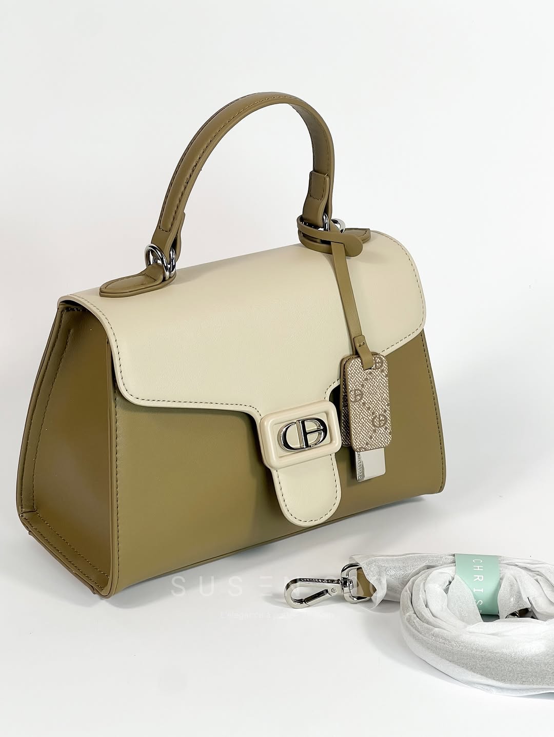 Sac à Main Chrisbella Élégance Structurée – Fermoir Signature & Bandoulière Amovible