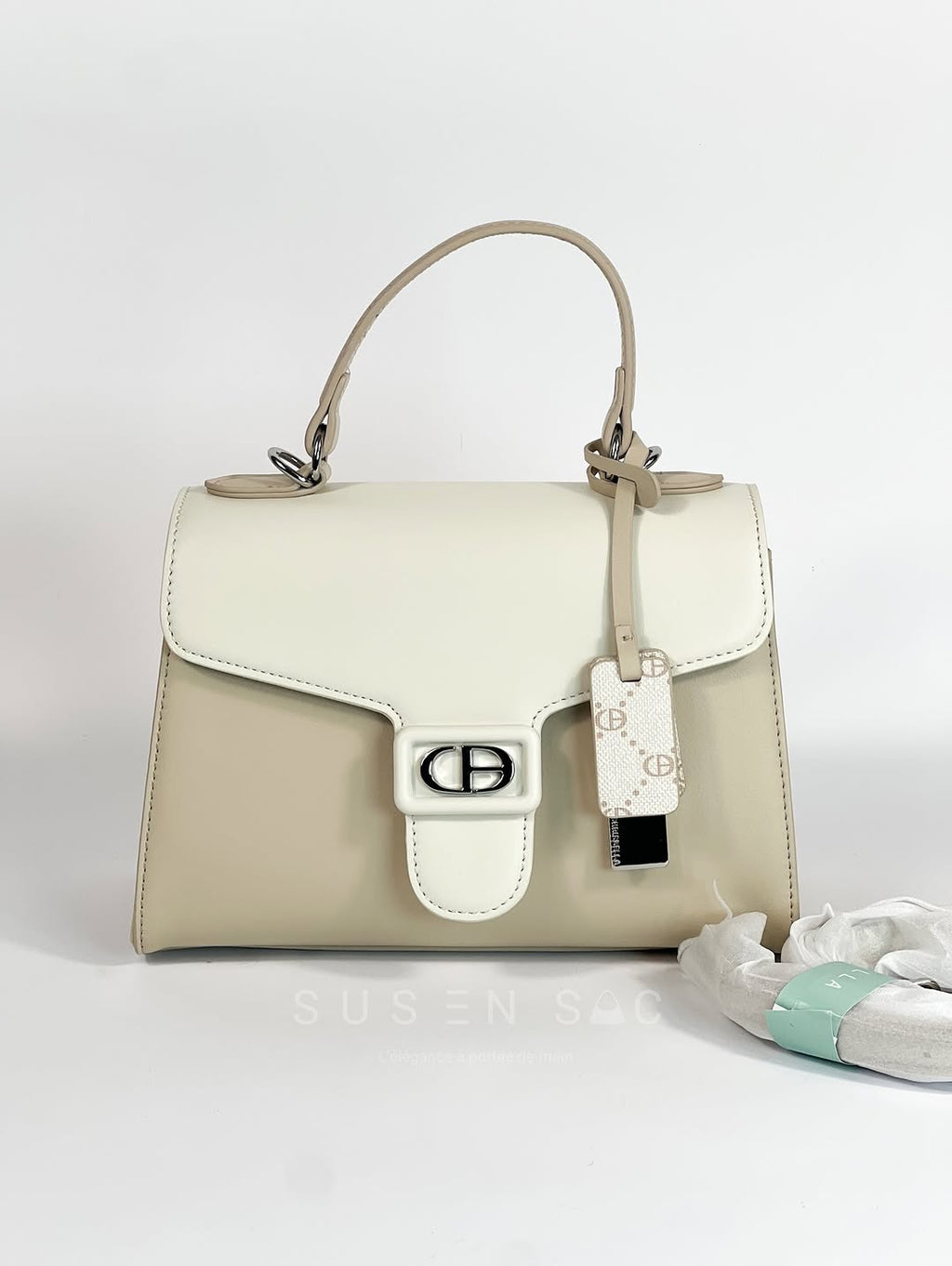 Sac à Main Chrisbella Élégance Structurée – Fermoir Signature & Bandoulière Amovible