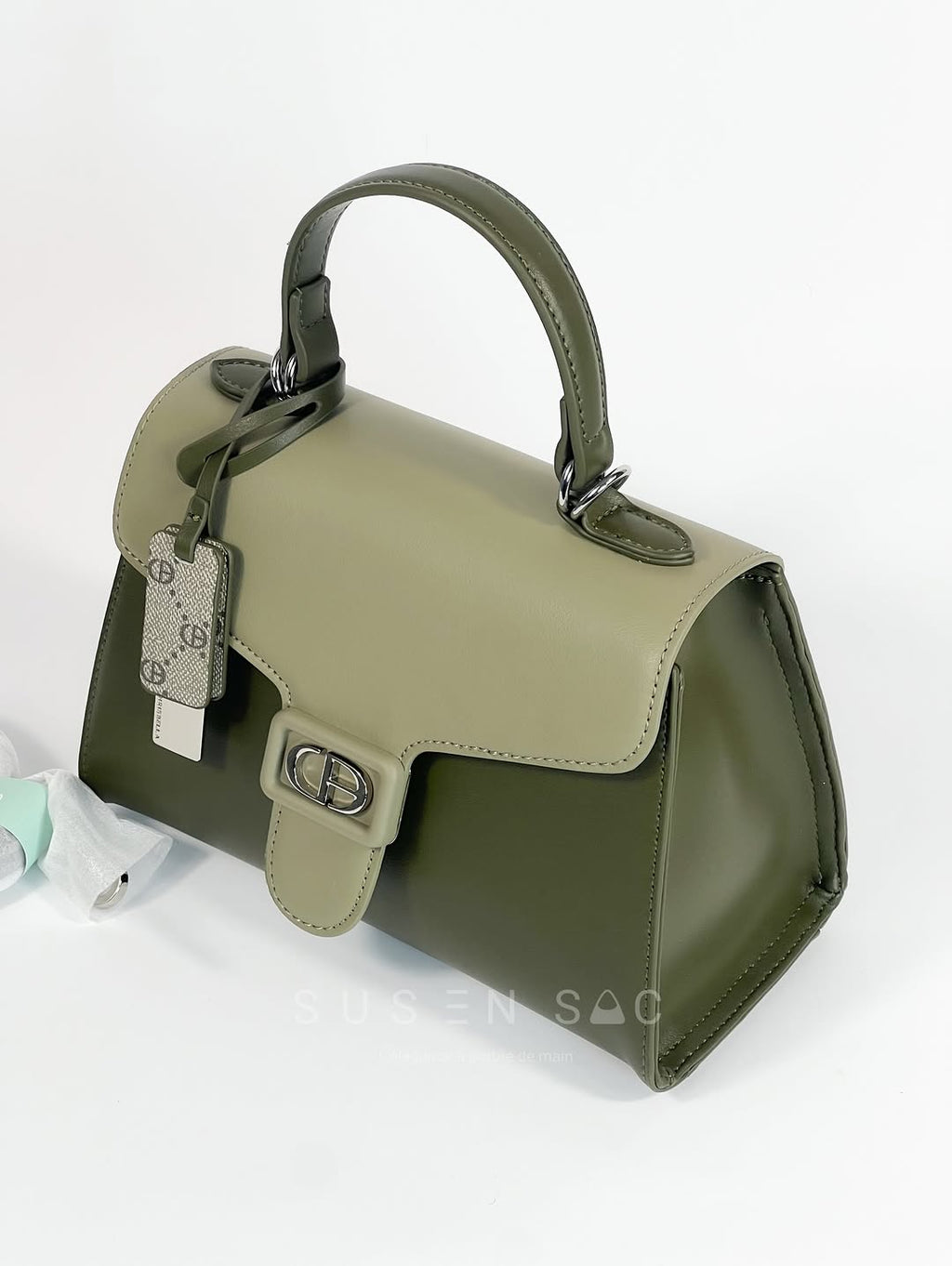 Sac à Main Chrisbella Élégance Structurée – Fermoir Signature & Bandoulière Amovible