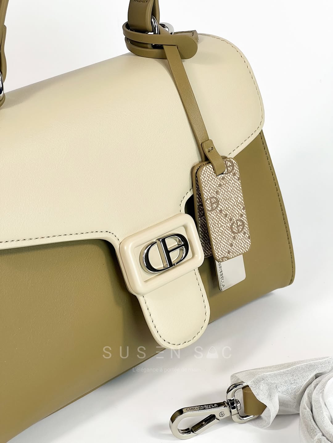 Sac à Main Chrisbella Élégance Structurée – Fermoir Signature & Bandoulière Amovible