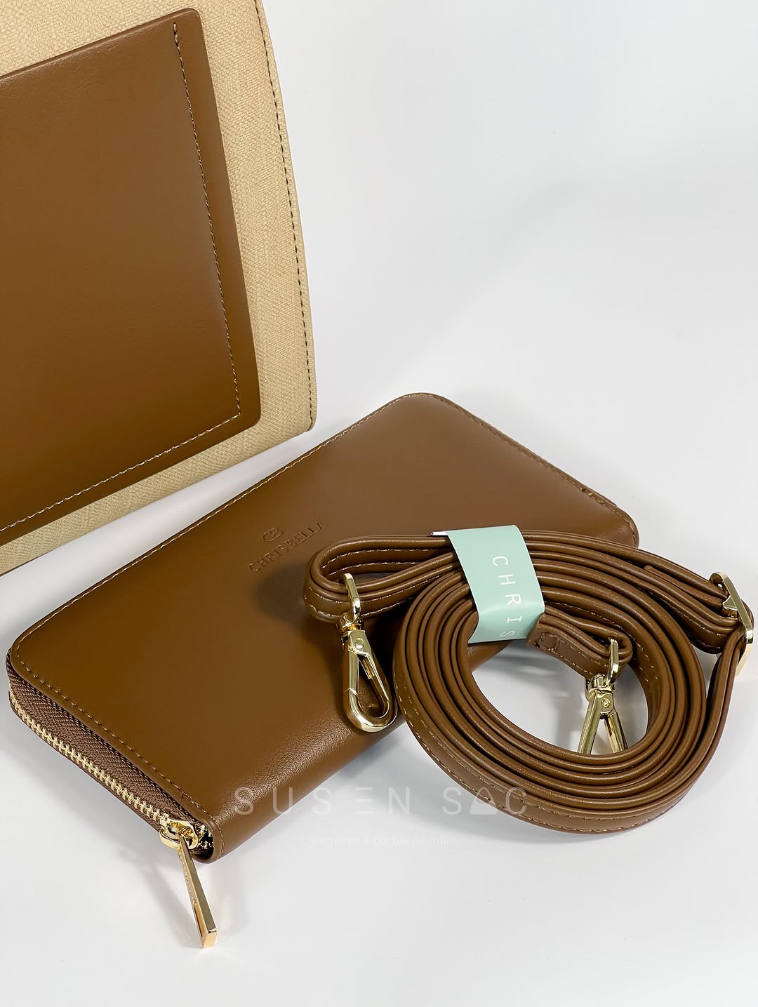 Sac CHRISBELLA – Élégance Structurée & Pochette Assortie