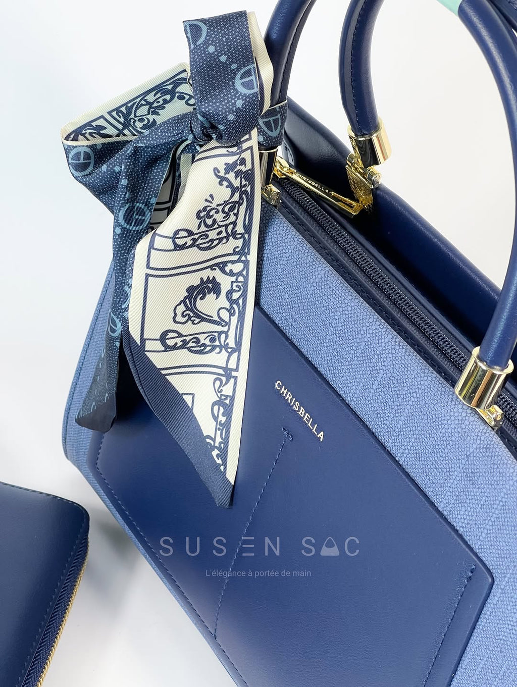 Sac CHRISBELLA – Élégance Structurée & Pochette Assortie
