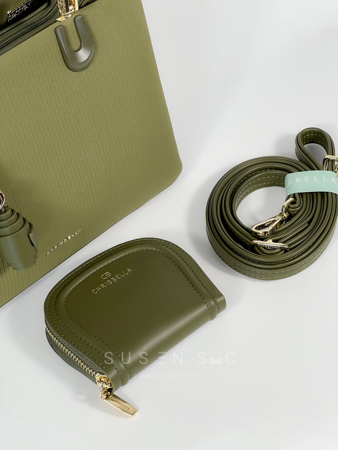 Sac CHRISBELLA – Élégance Structurée & Pochette Assortie