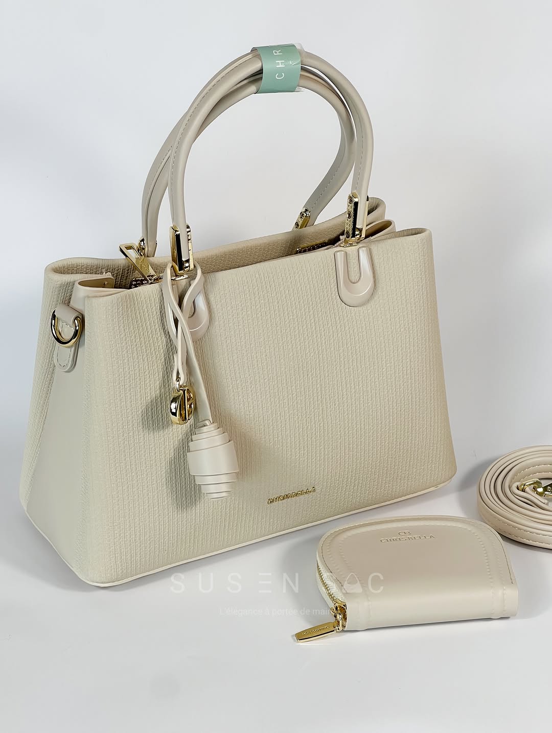 Sac CHRISBELLA – Élégance Structurée & Pochette Assortie