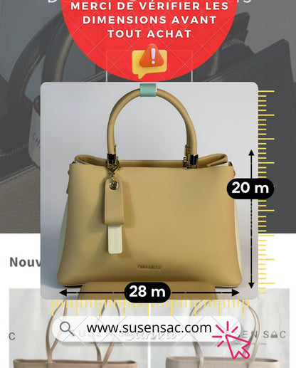 Sac à main Chrisbella avec pochette assortie – Élégance et praticité