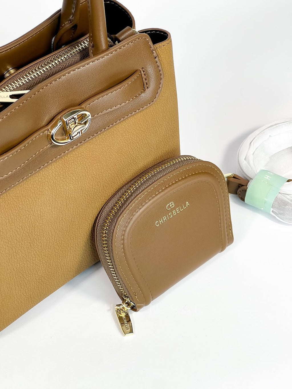 Sac CHRISBELLA – Élégance Structurée & Pochette Assortie