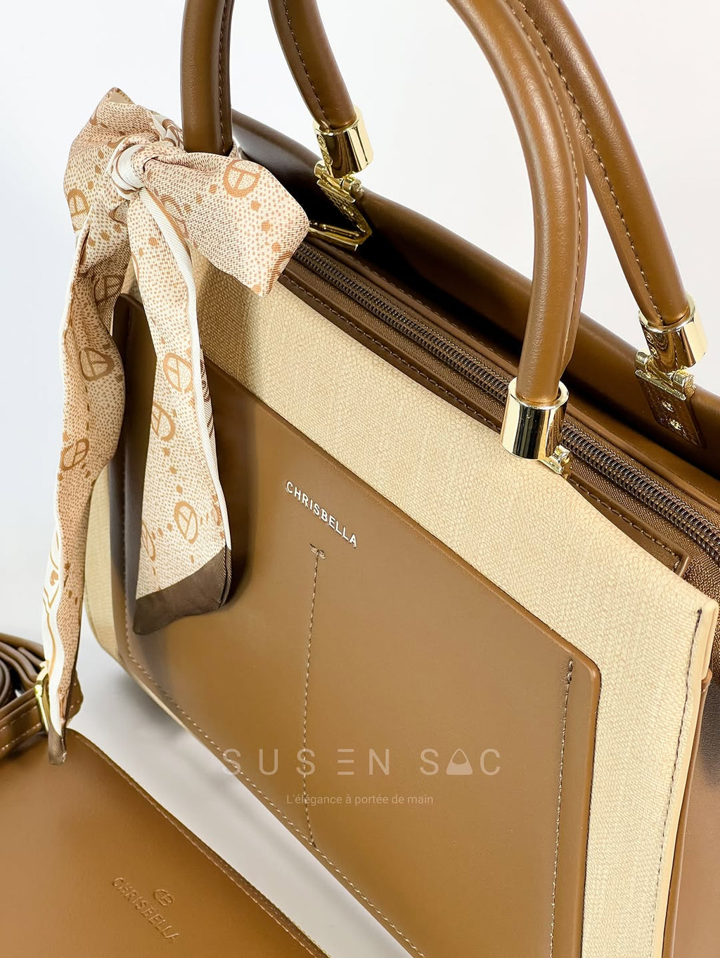 Sac CHRISBELLA – Élégance Structurée & Pochette Assortie