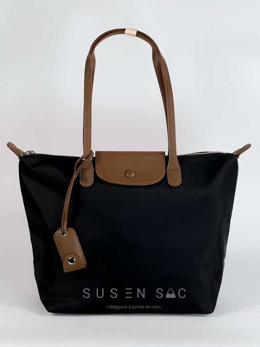 Sac épaule Bagco — style Longchamp, léger et déperlant