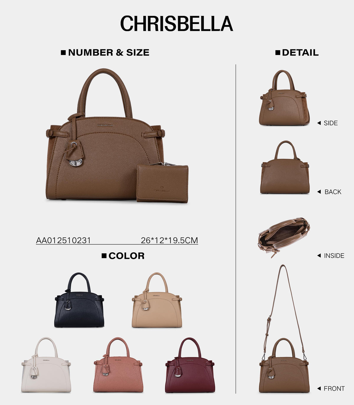 Sac à Main Chic avec Pochette Assortie