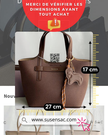 Sac à main BAGCO avec pochette – Élégance minimaliste