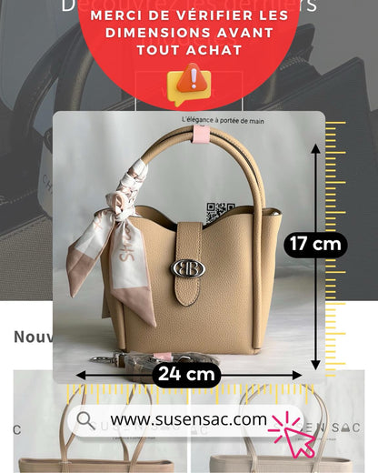 Sac à main structuré avec pochette intérieure – Design moderne et raffiné