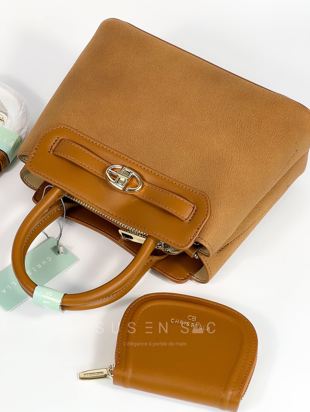 Sac CHRISBELLA – Élégance Structurée & Pochette Assortie