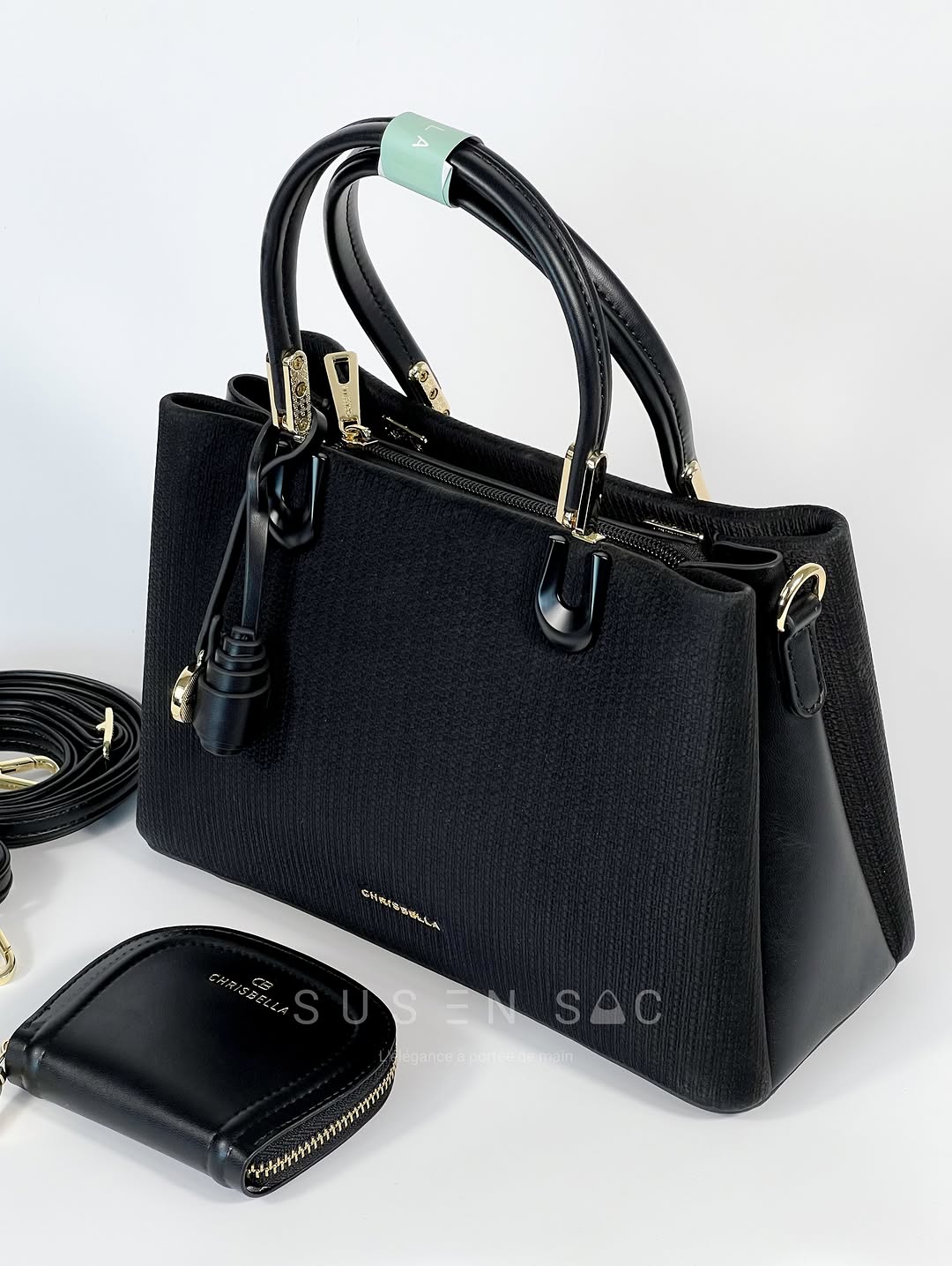 Sac CHRISBELLA – Élégance Structurée & Pochette Assortie