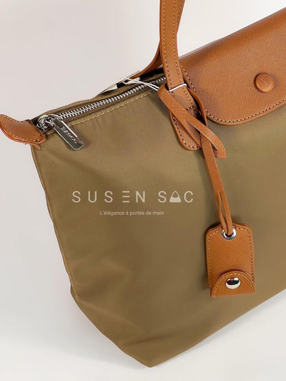 Sac épaule Bagco — style Longchamp, léger et déperlant