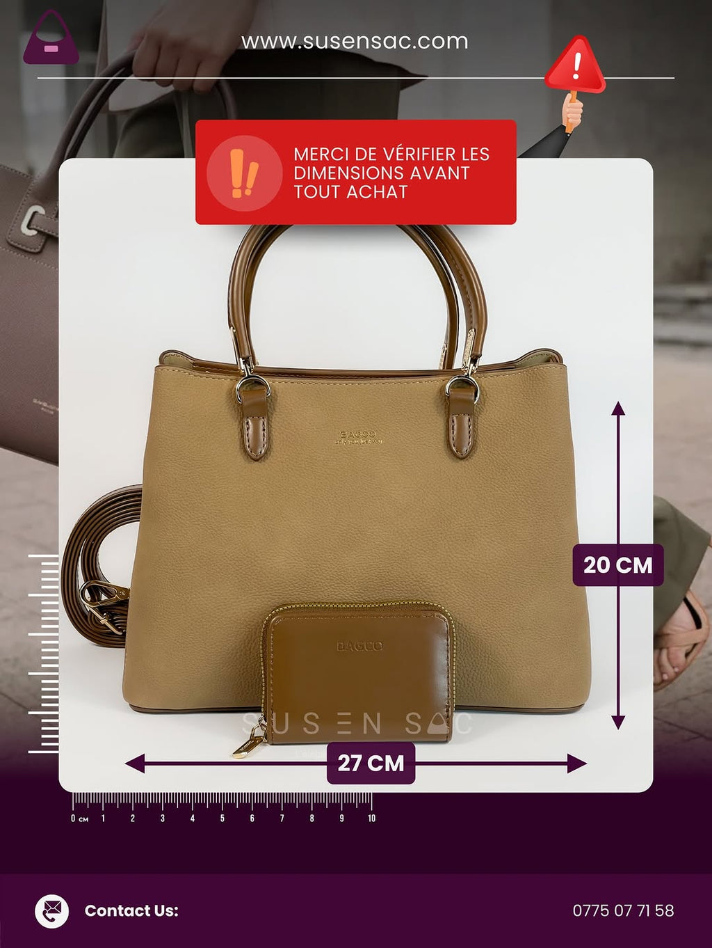 Sac à main BAGCO – Élégance fonctionnelle au quotidien